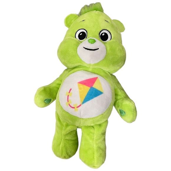Care Bears Green Do Your Best Bear Plush 2021 Kite Belly Badge 9in - Picture 2 of 11